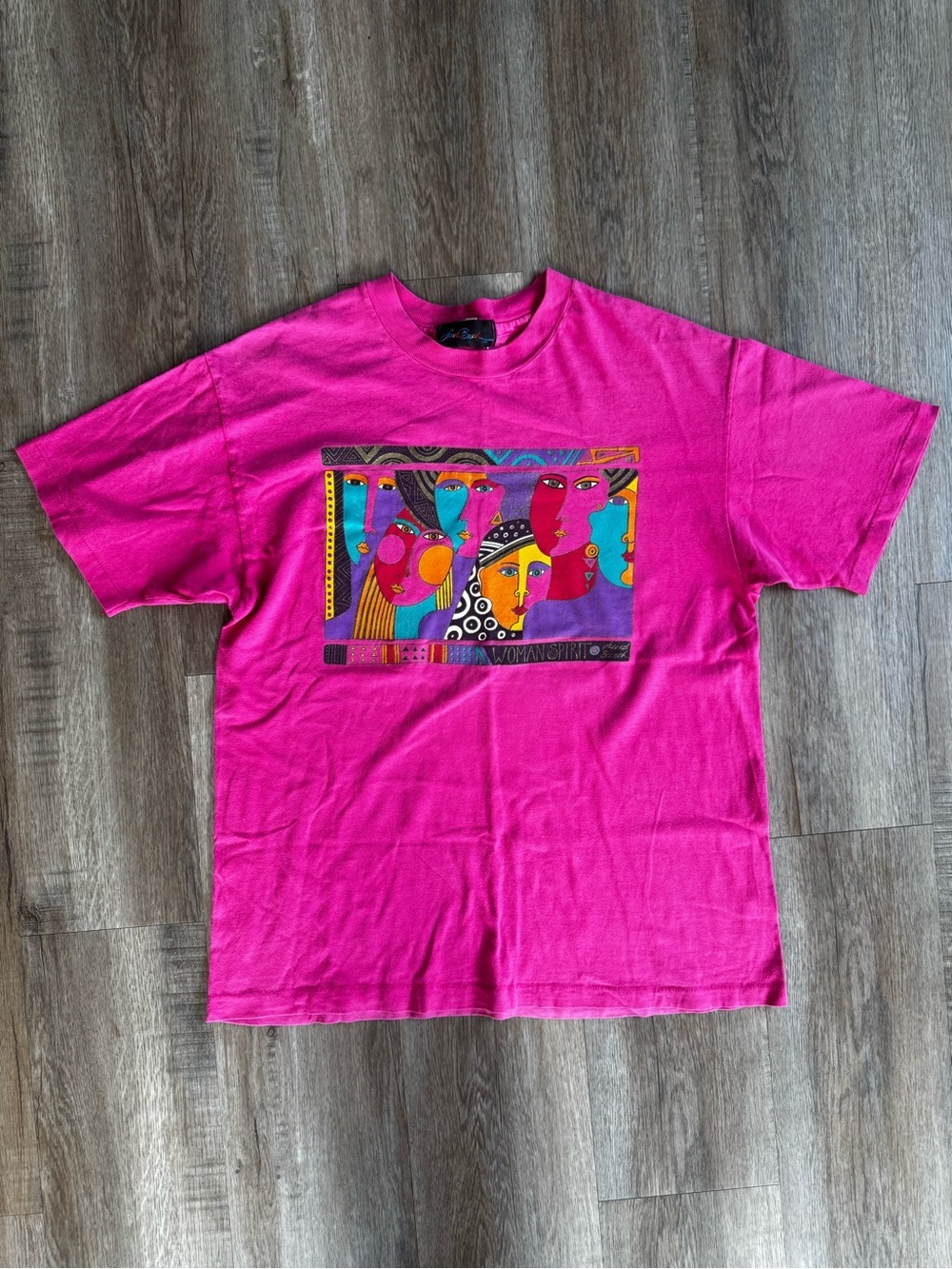 Vintage Hot Pink Woman Spirit Pop Art Single Stitch T-Shirt